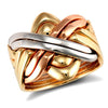 Ring - 9ct 3 Colour Gold 8 Piece Puzzle Ring - by Hearts Forever Jewellers