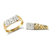 Cubic Zirconia Ring - 9ct Yellow CZ 'Nan' Ring - by Hearts Forever Jewellers