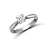Cubic Zirconia Ring - 9ct White Rbc CZ Solitaire Ring - by Hearts Forever Jewellers