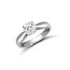 Cubic Zirconia Ring - 9ct White Rbc CZ Solitaire Ring - by Hearts Forever Jewellers