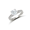 Cubic Zirconia Ring - 9ct White CZ Ladies Dress Ring - by Hearts Forever Jewellers