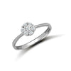 Cubic Zirconia Ring - 9ct White Ladies CZ 7 Stone Cluster Ring - by Hearts Forever Jewellers