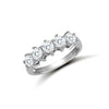 Cubic Zirconia Ring - 9ct White Ladies CZ 5 Stone Ring - by Hearts Forever Jewellers