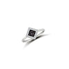 Cubic Zirconia Ring - 9ct White, Black & White CZ Ring - by Hearts Forever Jewellers