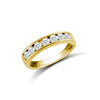 Cubic Zirconia Ring - 9ct Yellow Ladies CZ Channel Set Half Et Ring - by Hearts Forever Jewellers