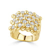 Cubic Zirconia Ring - 9ct Yellow Gold CZ Keeper Ring - by Hearts Forever Jewellers
