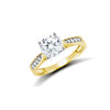 Cubic Zirconia Ring - 9ct Yellow CZ Ladies Dress Ring - by Hearts Forever Jewellers