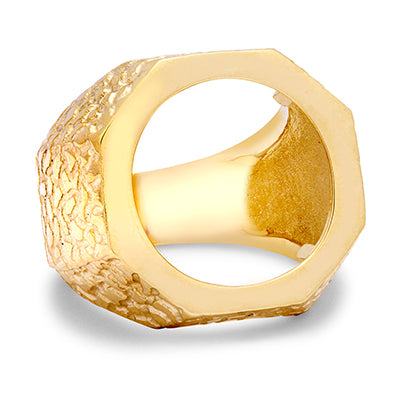 Ring - 9ct Yellow Heavy Weight Full Sov Octagonal Ring Mount - by Hearts Forever Jewellers