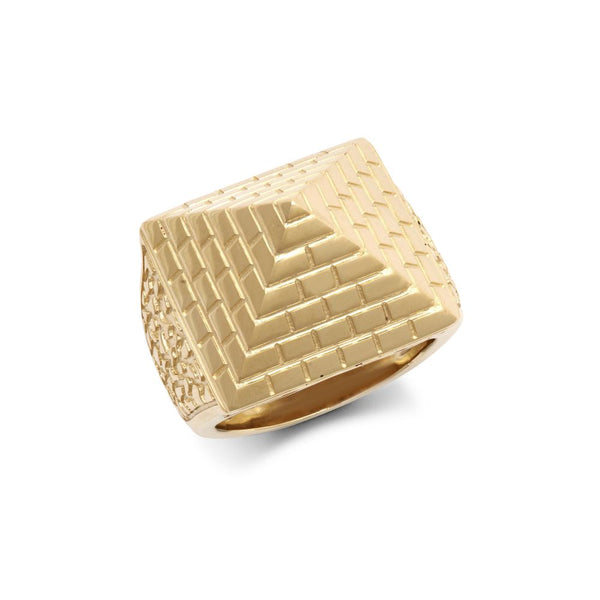 Ring - 9ct Yellow Gold 1 Ounce Pyramid Ring - by Hearts Forever Jewellers