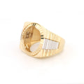 9ct 2 Colour Gold Full Sovereign Ring
