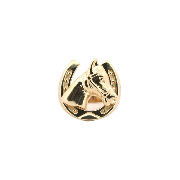 Ring - 9ct Yellow Gold Horse Shoe Ring - by Hearts Forever Jewellers