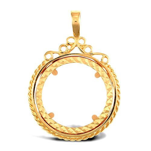 Necklace - 9ct Yellow Gold Full Sovereign Pendant - by Hearts Forever Jewellers
