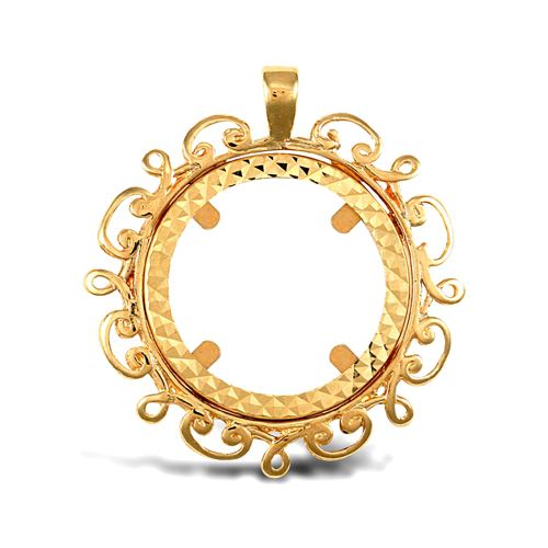 Necklace - 9ct Yellow Gold Full Sovereign Pendant - by Hearts Forever Jewellers