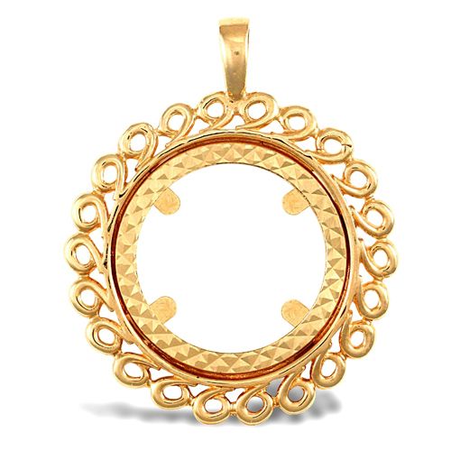 Necklace - 9ct Yellow Gold Full Sovereign Pendant - by Hearts Forever Jewellers