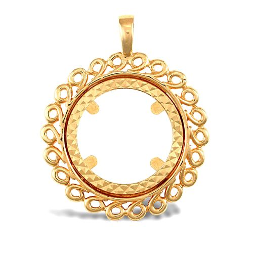 Necklace - 9ct Yellow Gold Full Sovereign Pendant - by Hearts Forever Jewellers