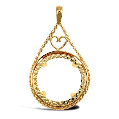 Necklace - 9ct Yellow Gold Full Sovereign Pendant - by Hearts Forever Jewellers