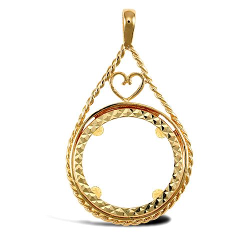 Necklace - 9ct Yellow Gold Full Sovereign Pendant - by Hearts Forever Jewellers