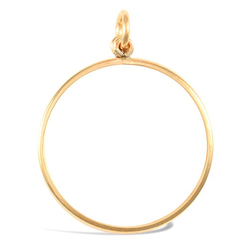 Necklace - 9ct Yellow Gold Full Sovereign Pendant - by Hearts Forever Jewellers