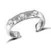 Cubic Zirconia Ring - 9ct White Gold Cubic Zirconia Toe Ring - by Hearts Forever Jewellers