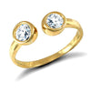Cubic Zirconia Ring - 9ct Yellow Gold Cubic Zirconia Toe Ring - by Hearts Forever Jewellers