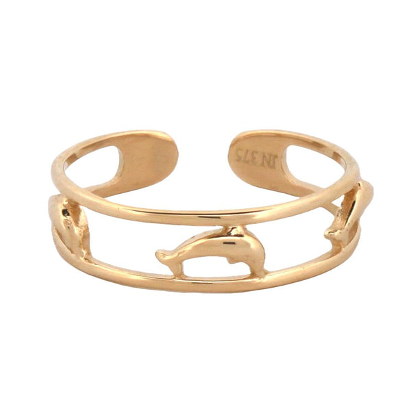 Ring - 9ct Yellow dolphin toe ring - by Hearts Forever Jewellers