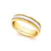 Jewellery - 18ct Yellow and White Fancy 4mm Wedding Band - by Hearts Forever Jewellers
