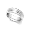 Jewellery - 18ct White Fancy 4mm Wedding Band - by Hearts Forever Jewellers