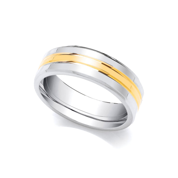 Jewellery - 18ct White Fancy 4mm Wedding Band - by Hearts Forever Jewellers