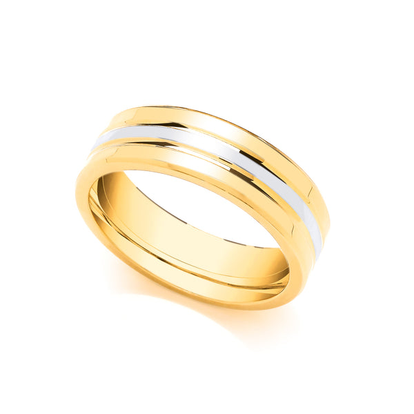 Jewellery - 18ct White Fancy 4mm Wedding Band - by Hearts Forever Jewellers