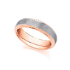 Ring - 2 Colour 18ct Rose and White Fancy 4mm Wedding Ring - by Hearts Forever Jewellers