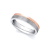 Ring - 2 Colour 18ct Rose and White Fancy 5mm Wedding Ring - by Hearts Forever Jewellers