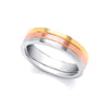 Ring - 3 Colour 18ct Yellow, Rose and White Fancy 5mm Wedding Ring - by Hearts Forever Jewellers