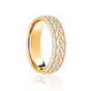 18ct Rose & White Court 5mm Celtic Laser Engraved Wedding Band
