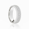 18ct Rose & White Court 5mm Celtic Laser Engraved Wedding Band