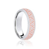 18ct Rose & White Court 5mm Celtic Laser Engraved Wedding Band