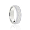 18ct Rose & White Court 5mm Celtic Laser Engraved Wedding Band