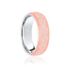 18ct Rose & White Court 5mm Celtic Laser Engraved Wedding Band