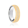 18ct Rose & White Court 5mm Celtic Laser Engraved Wedding Band