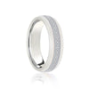 18ct Rose & White Court 5mm Celtic Laser Engraved Wedding Band