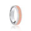 18ct Rose & White Court 5mm Celtic Laser Engraved Wedding Band