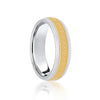 18ct Rose & White Court 5mm Celtic Laser Engraved Wedding Band