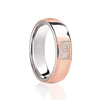 18ct Rose & White Court 5mm Celtic Laser Engraved Wedding Band