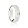 18ct Rose & White Flat Court 5mm Celtic Laser Engraved Wedding Band