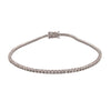 Diamond Bracelet - 9ct White Gold 1.00ct Claw Set LAB Grown Diamond Line Bracelet - by Hearts Forever Jewellers