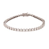 Diamond Bracelet - 9ct White Gold 1.00ct Claw Set LAB Grown Diamond Line Bracelet - by Hearts Forever Jewellers