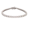 Diamond Bracelet - 9ct White Gold 1.00ct Claw Set LAB Grown Diamond Line Bracelet - by Hearts Forever Jewellers