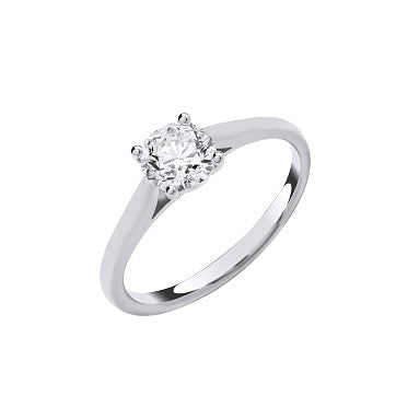 18k Yellow Gold Diamond Ring - 18ct White Gold 1.00ctw Solitaire LAB GROWN Diamond Ring IGI Certified - by Hearts Forever Jewellers