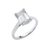 18k Yellow Gold Diamond, Emerald Ring - 18ct White Gold 3.00ctw Emerald Cut LAB GROWN Diamond Ring IGI Certified - by Hearts Forever Jewellers