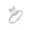 18k Yellow Gold Diamond, Emerald Ring - 18ct White Gold 2.25ctw Emerald Cut LAB GROWN Hidden Halo Diamond Ring IGI Certified - by Hearts Forever Jewellers