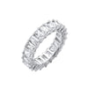 18k Yellow Gold Diamond Ring - 18ct White Gold 6.70ctw Radiant Cut Lab Grown Diamond Eternity Ring IGI Certified - by Hearts Forever Jewellers